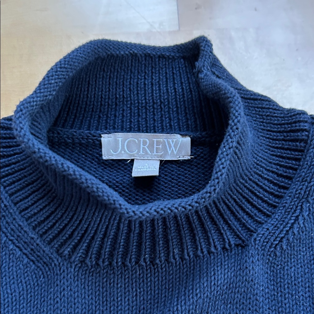 J. Crew Women's Navy rollneck Sweater - Picture 5 of 6